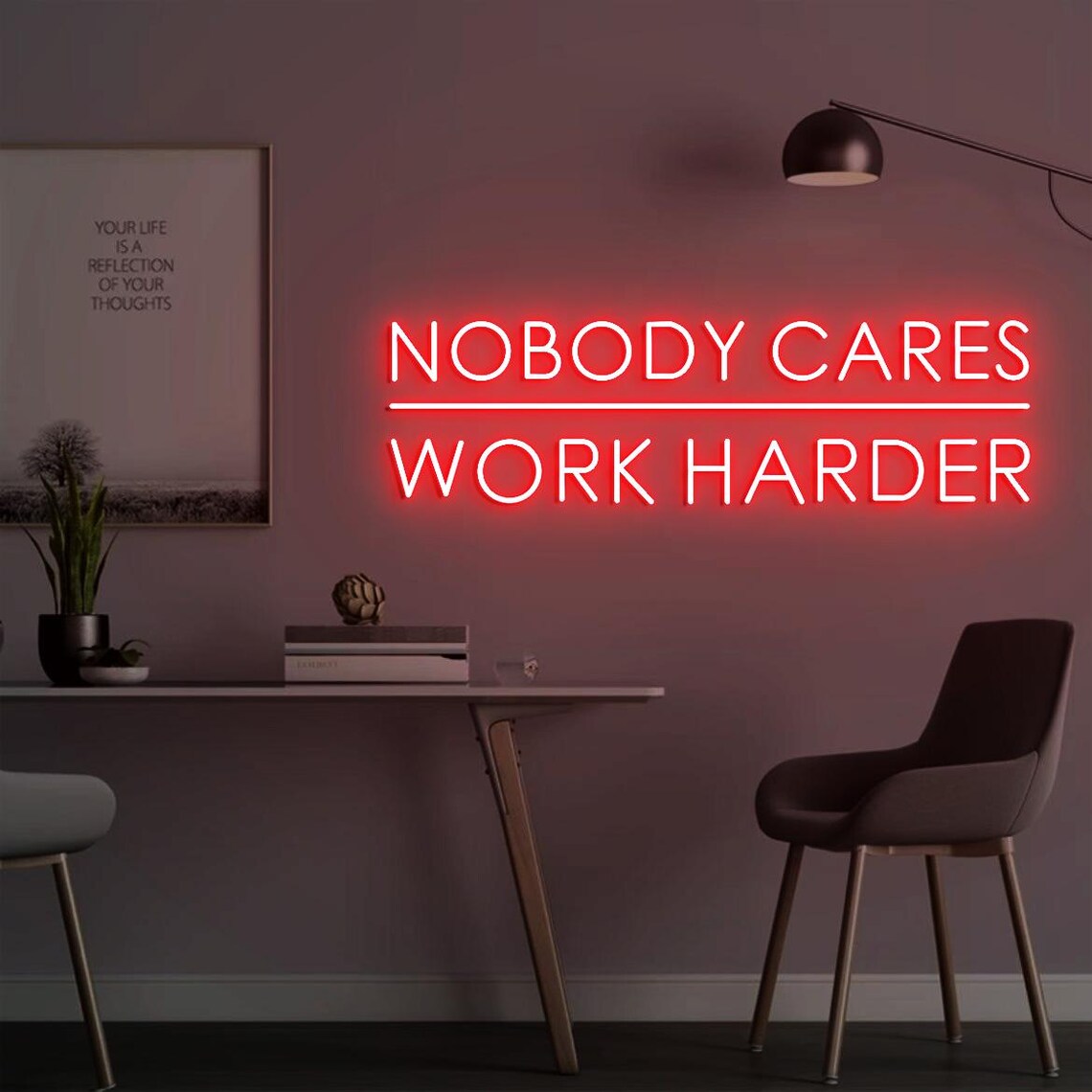 Home Gym Outdoor Ideas - Neon Sign 'Tidak Ada Yang Peduli