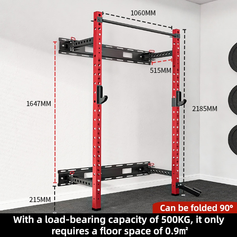 Home Gym Folding Rack - Rak Squat Lipat Dinding yang Dapat