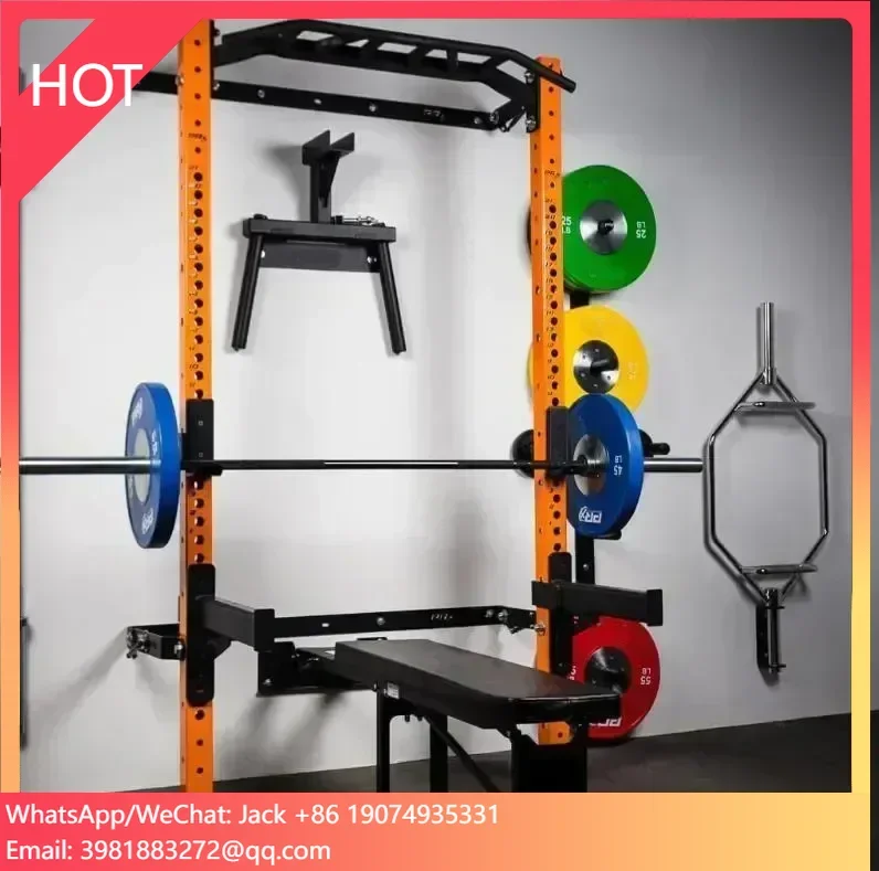 Home Gym Folding Rack - Rak Squat Lipat Dinding untuk Gym
