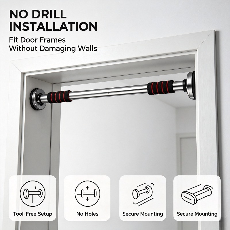 Suspension Trainer Door - Pull Up Bar Tanpa Bor untuk