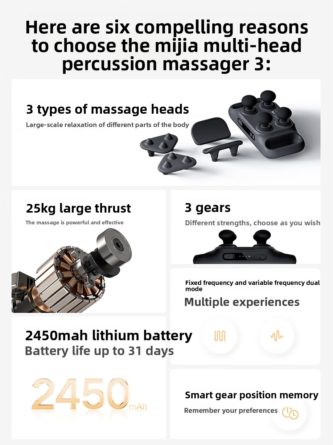 Mijia Multi‑Head Massage Gun 3 - Home Gym Options ulasan dan harga