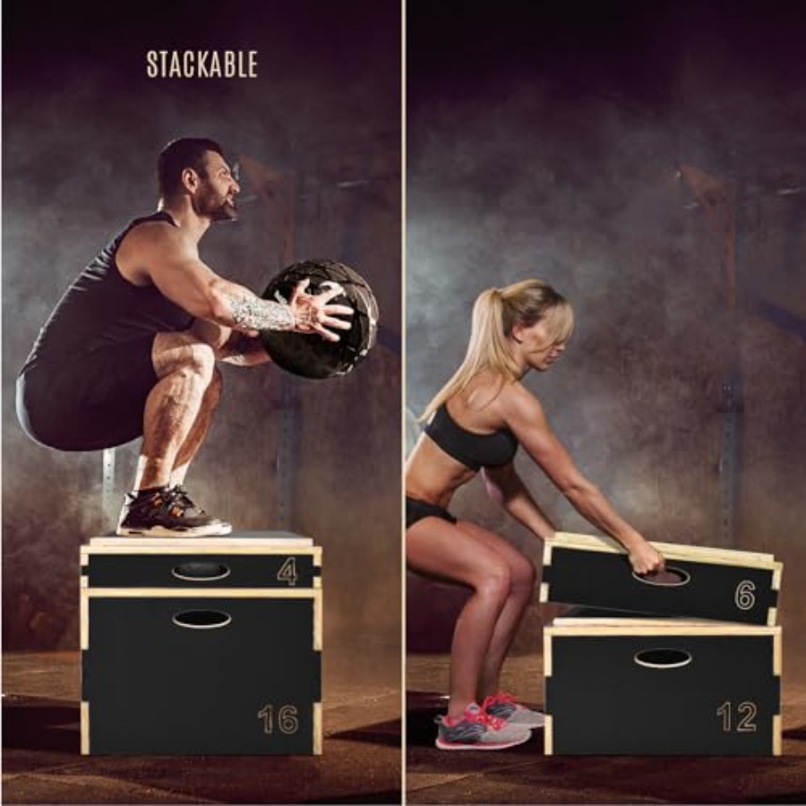 Kotak Plyo Kayu 3 in 1 untuk L - Home Gym Options ulasan dan harga