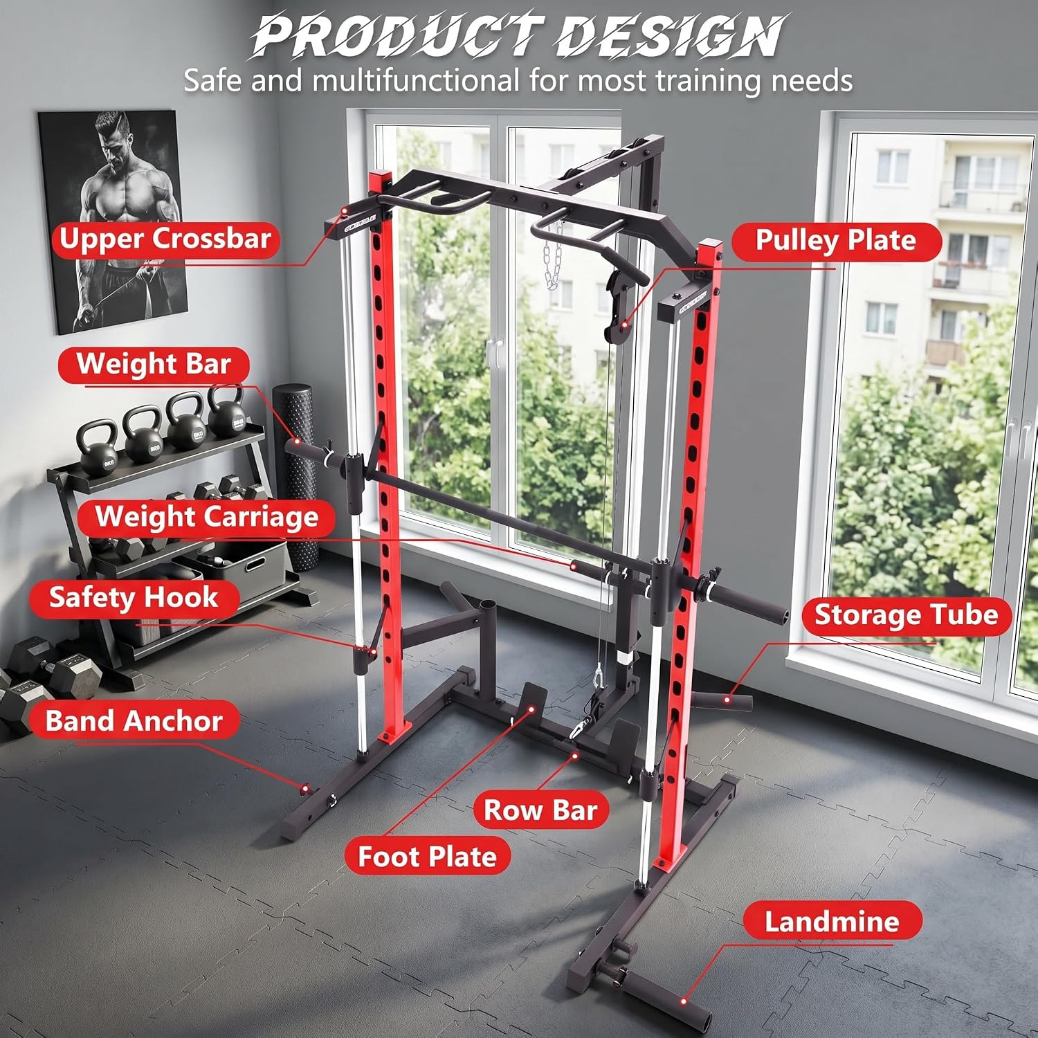 Rak Smith Machine All-in-One d - Home Gym One Machine ulasan dan harga