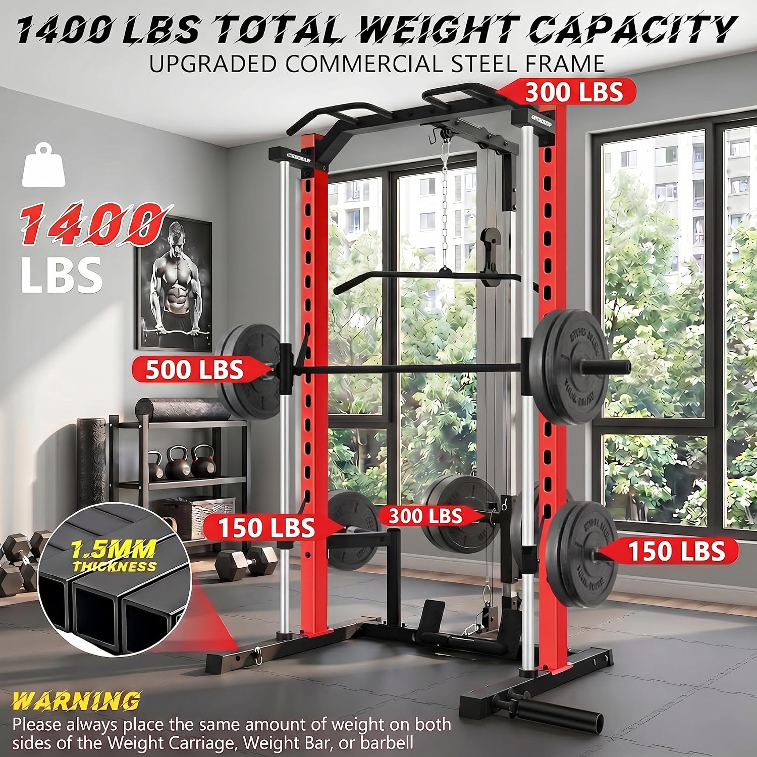 Rak Smith Machine All-in-One d - Home Gym One Machine ulasan dan harga