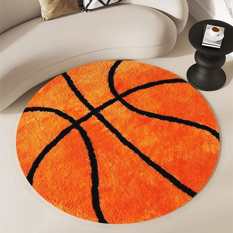 Karpet Bulat Pola Bola Basket  - Home Gym Kids ulasan dan harga
