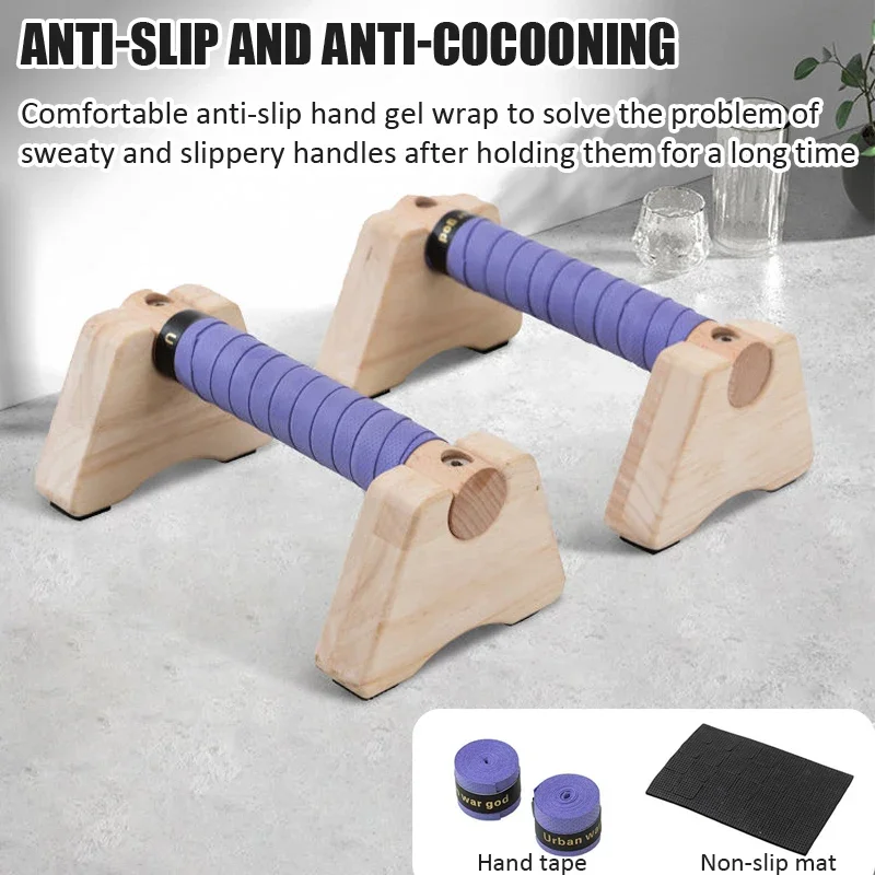 Stan Push-up kayu tidak licin  - Push Up Stand Bar ulasan dan harga